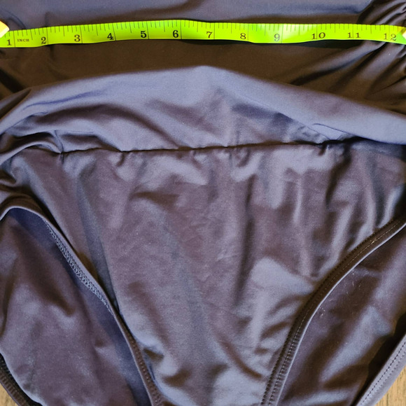 Anne Cole Ruched Sweetheart Neckline Navy One Piece Swimsuit - Picture 12 of 13